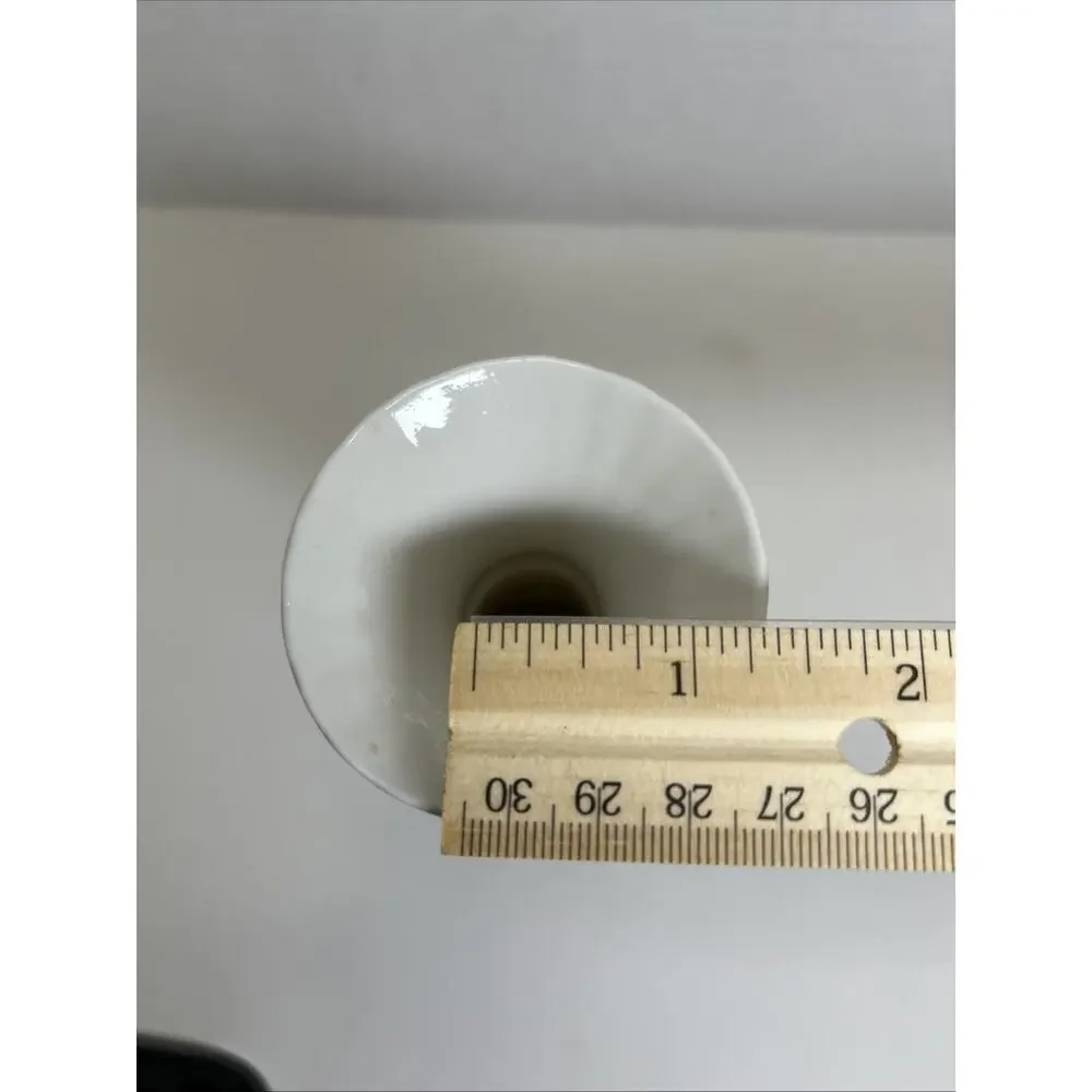 Vtg White Porcelain Bud 6